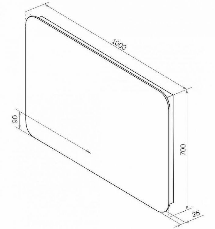 Зеркало Sintesi Salerno 100 SIN-SPEC-SALERNO-100 с подсветкой с подогревом с бесконтактным выключателем