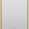 Зеркало Brevita Mercury 60 MER-Rett6-060/80-gold с подсветкой Золото матовое с сенсорным выключателем