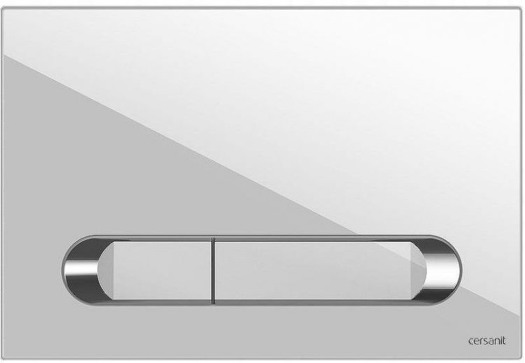 Клавиша смыва Cersanit Estetica 64111 Белая Хром Клавиша смыва Cersanit Estetica 64111 Белая Хром