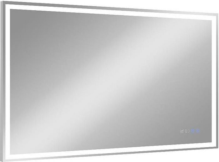 Зеркало Континент Mercury 1000х700 ЗЛП971 с подсветкой с сенсорным выключателем с подогревом с часами