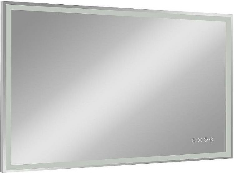 Зеркало Континент Mercury 1000х700 ЗЛП971 с подсветкой с сенсорным выключателем с подогревом с часами