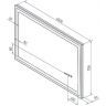Зеркало Континент Mercury 1000х700 ЗЛП971 с подсветкой с сенсорным выключателем с подогревом с часами