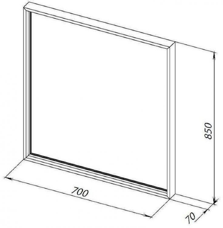 Зеркало Allen Brau Liberty 70 1.330013.BB с подсветкой Черный браш с сенсорным выключателем