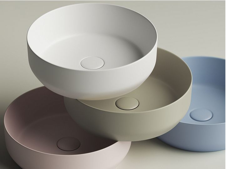 Умывальник CERAMICANOVA Element чаша накладная круглая (цвет Белый Матовый) CN6022MW Умывальник CERAMICANOVA Element чаша накладная круглая (цвет Белый Матовый) CN6022MW