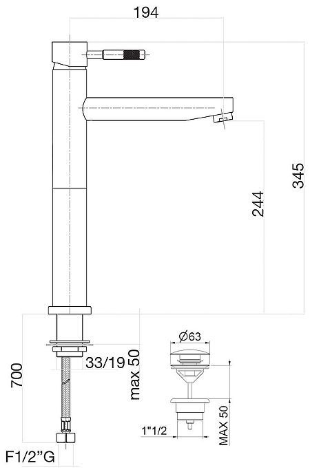Смеситель для раковины Fiore Xenon 44CR5291 цвет Хром
