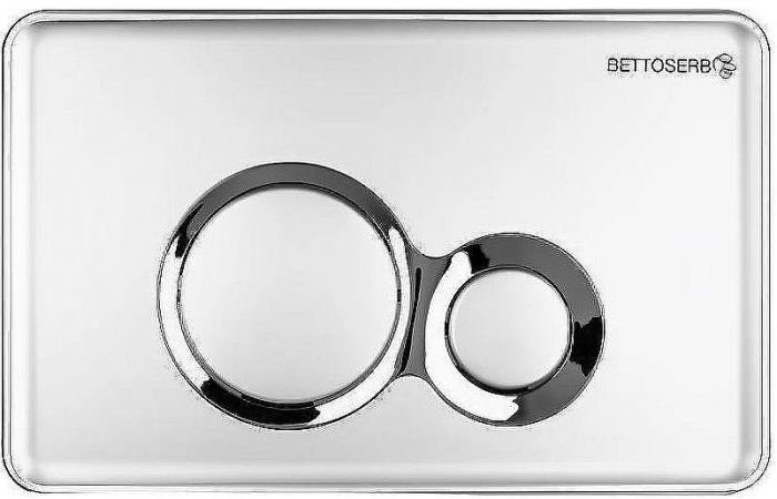 Клавиша смыва Bettoserb Sava Fix Slim Jerez 40006463 Хром матовый Хром глянцевый