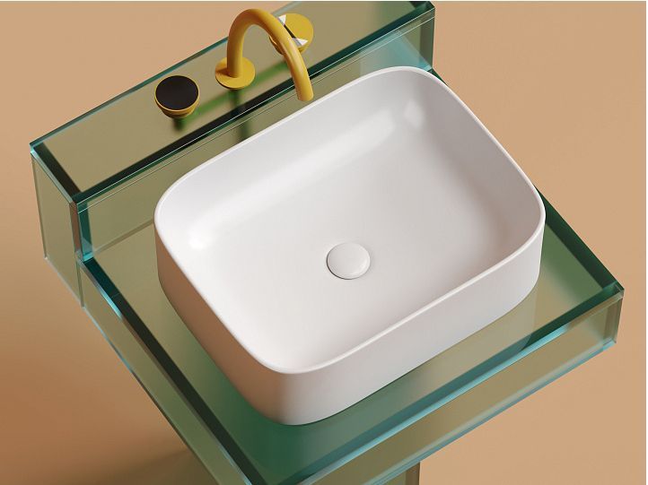 Умывальник CERAMICANOVA Element чаша накладная прямоугольная (цвет Белый Матовый) CN6052MW Умывальник CERAMICANOVA Element чаша накладная прямоугольная (цвет Белый Матовый) CN6052MW