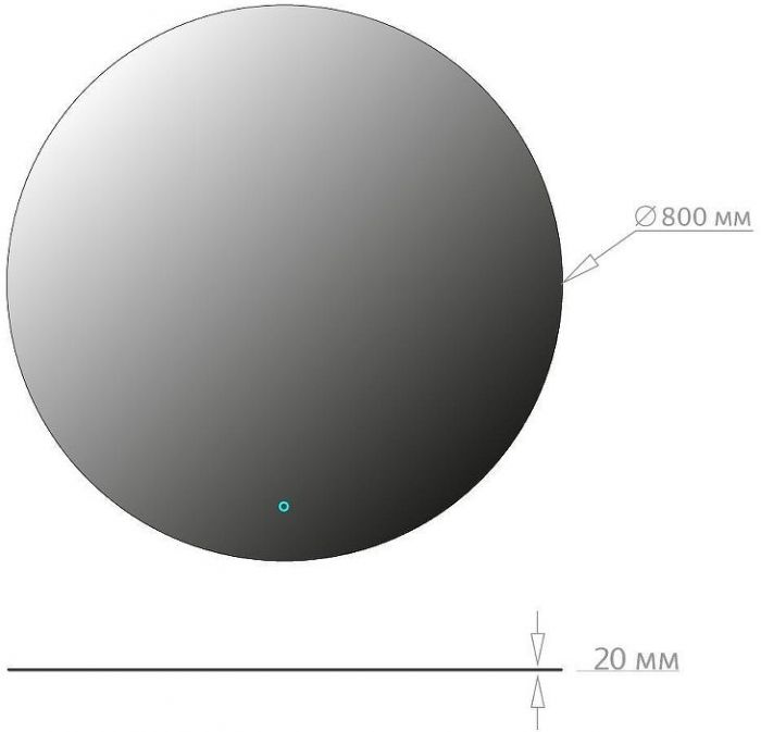 Зеркало Onika Сола 50 205025 с подсветкой с сенсорным выключателем и диммером