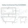 Чугунная ванна Delice Continental PLUS 170х70 DLR230634 без отверстий под ручки и антискользящего покрытия
