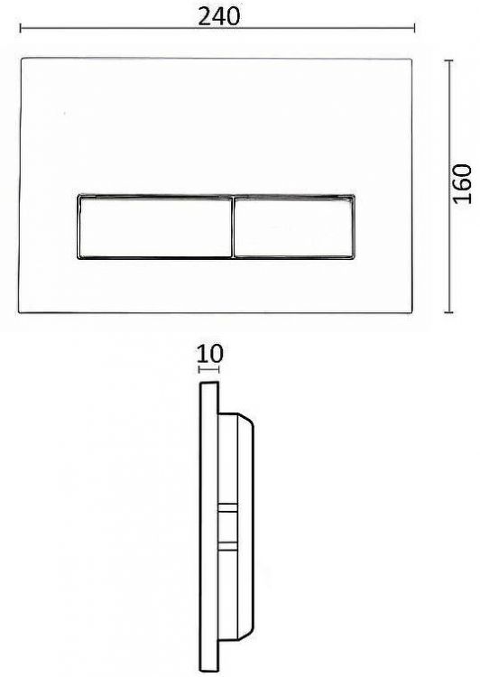 Клавиша смыва Agger APB0288 Белая глянцевая Клавиша смыва Agger APB0288 Белая глянцевая