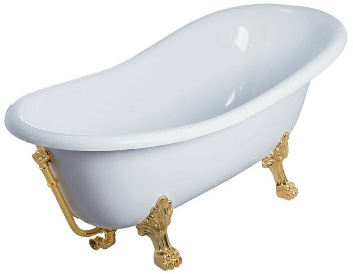 Ванна из искусственного камня Veragio Gialetta 170x80 26932 ножки Золото Ванна из искусственного камня Veragio Gialetta 170x80 26932 ножки Золото