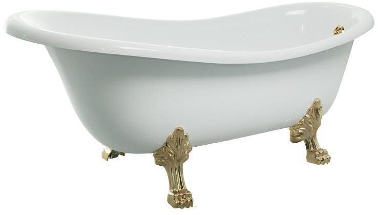 Ванна из искусственного камня Veragio Gialetta 170x80 26932 ножки Золото Ванна из искусственного камня Veragio Gialetta 170x80 26932 ножки Золото