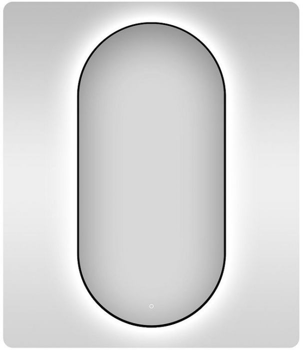 Зеркало Wellsee 7 Rays' Spectrum 40 172201500-172201510 с подсветкой цвет Черный матовый с сенсорным выключателем