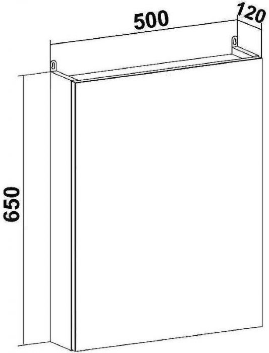 Зеркальный шкаф Runo Лада 50 00-00001158 Белый