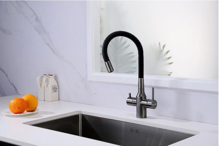 Смеситель для кухни Paulmark Salix Sa213419-GM Вороненая сталь Смеситель для кухни Paulmark Salix Sa213419-GM Вороненая сталь