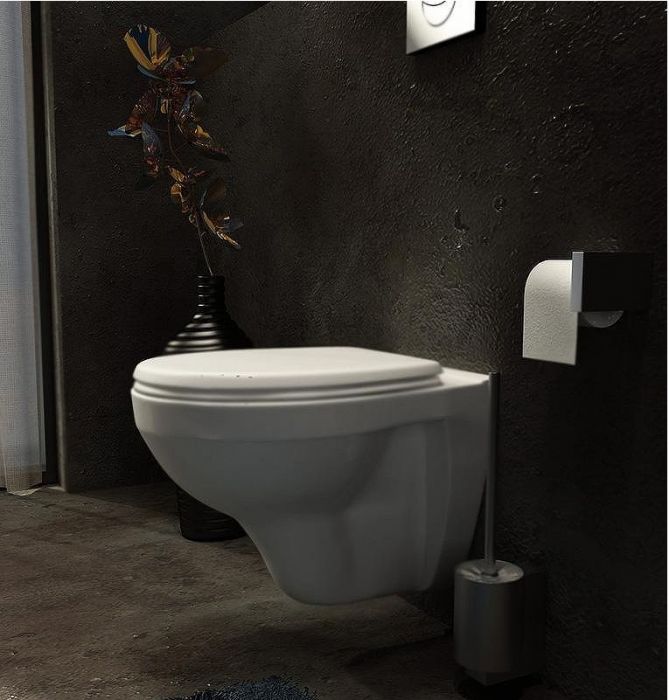 Комплект унитаза с инсталляцией Grohe Solido Perfect 39192000 с кнопкой смыва Хром и сиденьем Микролифт