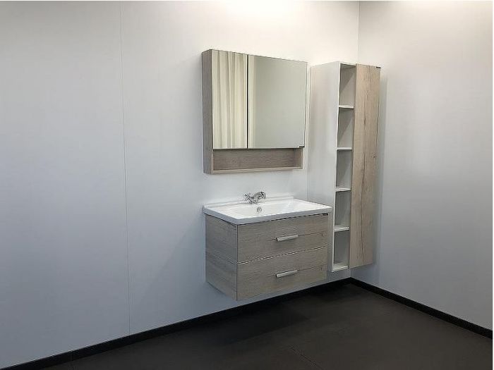 Зеркальный шкаф Comforty Парма 80 00004143489 Дуб дымчатый