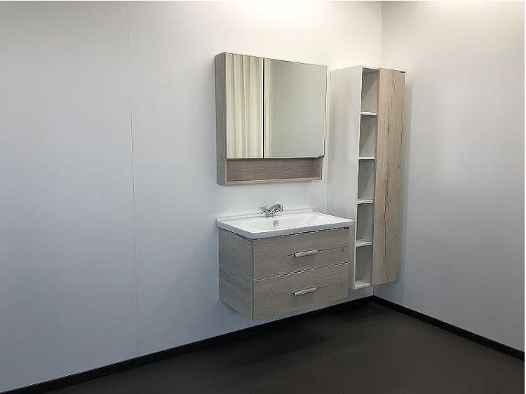 Зеркальный шкаф Comforty Парма 80 00004143489 Дуб дымчатый Зеркальный шкаф Comforty Парма 80 00004143489 Дуб дымчатый