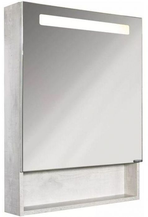 Зеркальный шкаф Comforty Никосия 60 00-00014144 с подсветкой Дуб белый