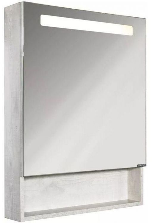 Зеркальный шкаф Comforty Никосия 60 00-00014144 с подсветкой Дуб белый