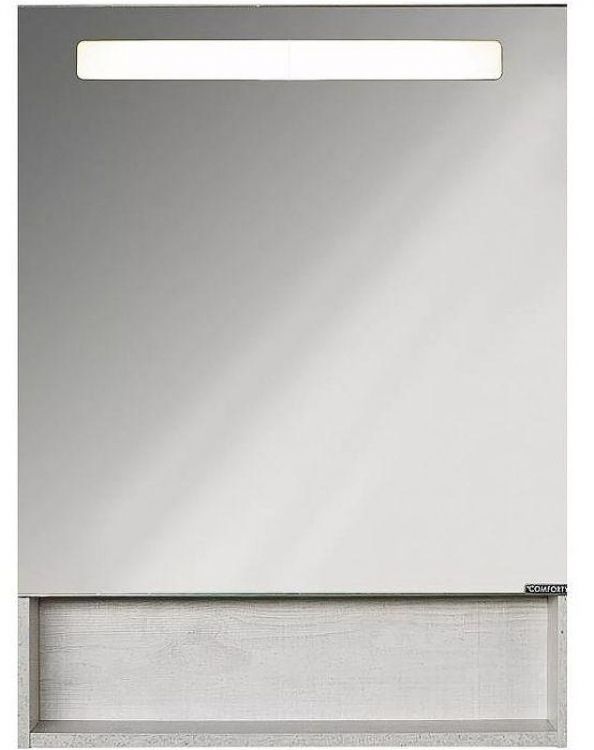 Зеркальный шкаф Comforty Никосия 60 00-00014144 с подсветкой Дуб белый