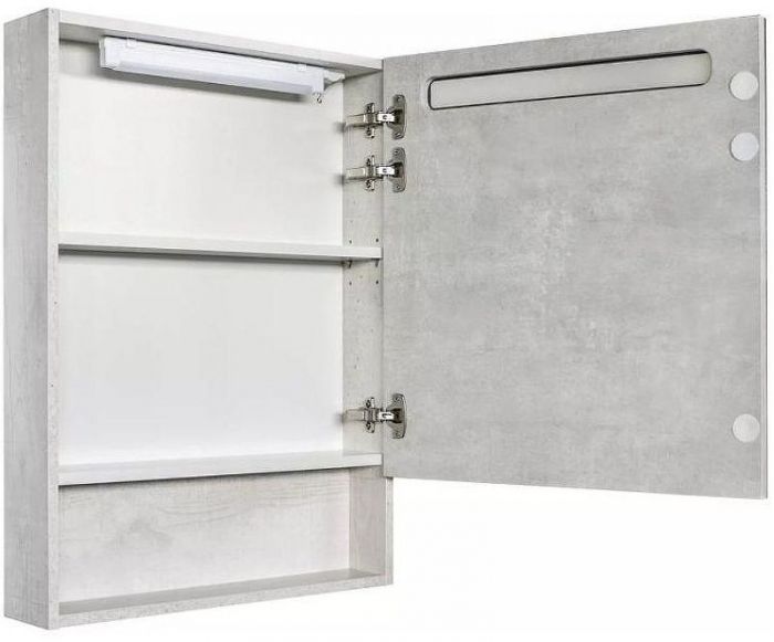 Зеркальный шкаф Comforty Никосия 60 00-00014144 с подсветкой Дуб белый