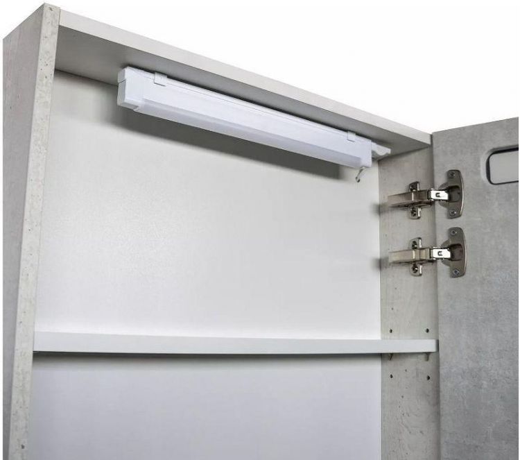 Зеркальный шкаф Comforty Никосия 60 00-00014144 с подсветкой Дуб белый