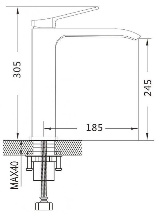 Смеситель для раковины Shevanik S4111H цвет Черный
