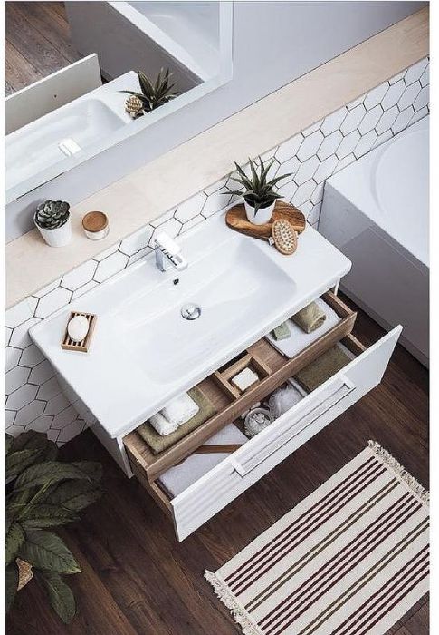 Тумба под раковину Dreja Big Inn 65 77.0202D подвесная Дуб кантри