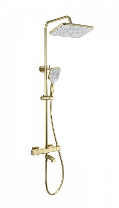 Душевая система Wonzon & Woghand Stay WW-B3016-T1-BG с термостатом цвет Брашированное золото