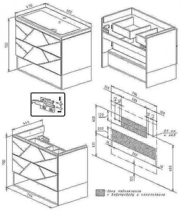 Тумба под раковину Бриклаер Кристалл 80 4627125415968 подвесная Белая