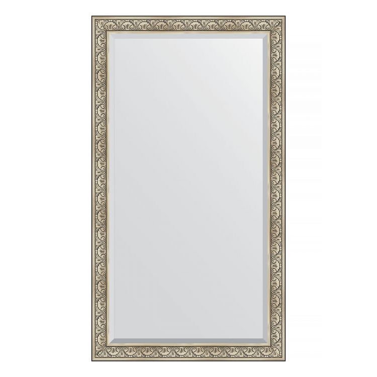 Зеркало EVOFORM  EXCLUSIVE FLOOR BY 6174 115x205 барокко серебро 106 мм пристенное напольное с фацетом в багетной раме