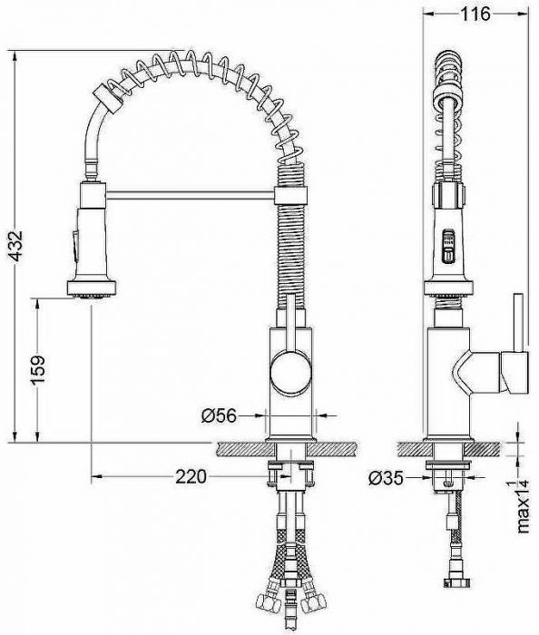 Смеситель для кухни Aquatek Европа AQ1387CR Хром