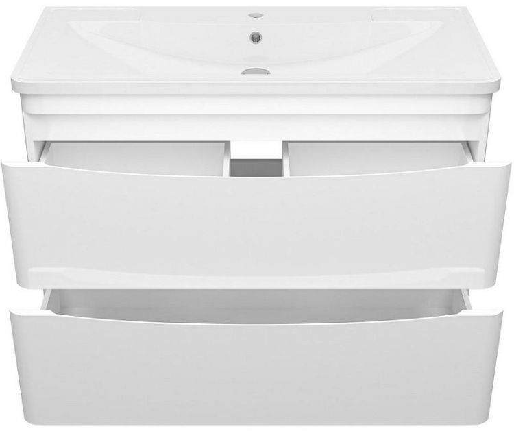 Тумба с раковиной Misty Атлантик 100 УТ000011693 подвесная Белая Тумба с раковиной Misty Атлантик 100 УТ000011693 подвесная Белая