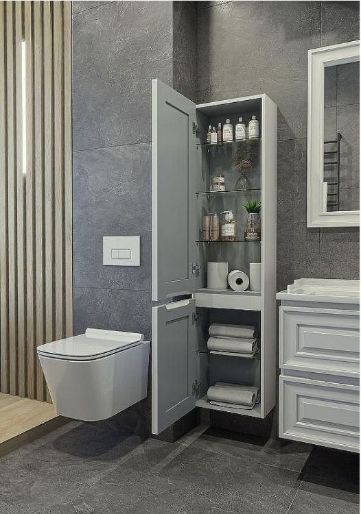 Шкаф пенал Caprigo Ponza 40 L 13550L-В231 подвесной Белый матовый Шкаф пенал Caprigo Ponza 40 L 13550L-В231 подвесной Белый матовый