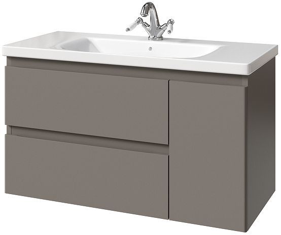 Тумба под раковину Caprigo Forte 100 36115R-SF025 подвесная цвет Айрон