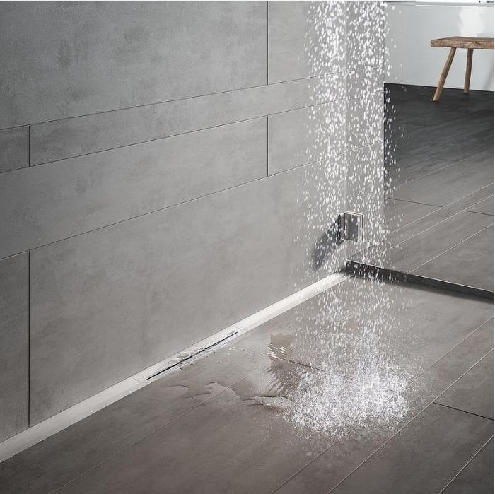 Душевой лоток Tece Drainprofile 90 670901 с решеткой PVD Brushed Black Chrome
