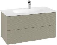 Тумба под раковину Villeroy&Boch Antao 100 L05100HK подвесная с подсветкой цвет Stone Grey Matt Lacquer