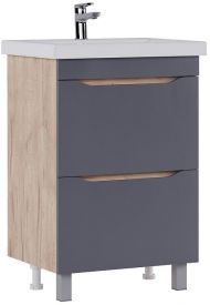 Тумба под раковину Vigo Wave 60 358 цвет Серый Дуб золотой