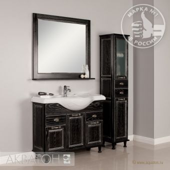 Мебель для ванной АКВАТОН Жерона 105 черное серебро
