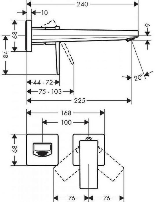 Смеситель для раковины Hansgrohe Metropol 32526670 Черный матовый