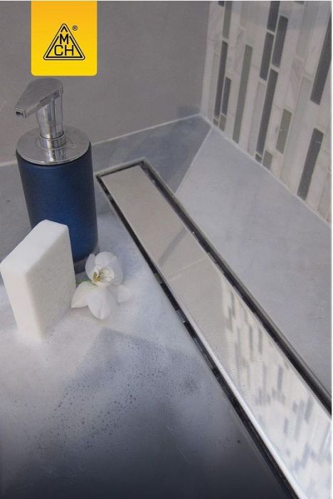 Душевой лоток Creto Uni 75 CRE-750SN-Down(CH750/S40KN) с решеткой цвет Хром