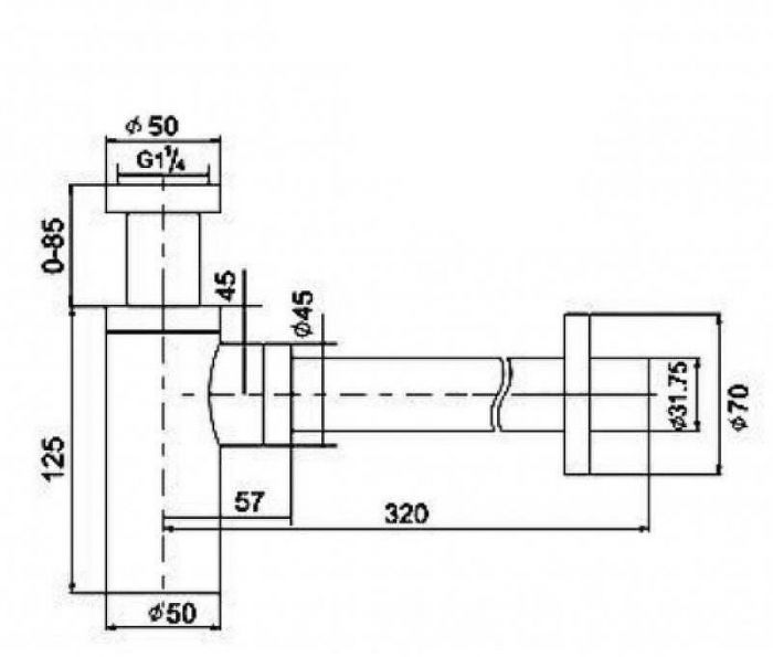Сифон для раковины Boheme 608-2 Золото
