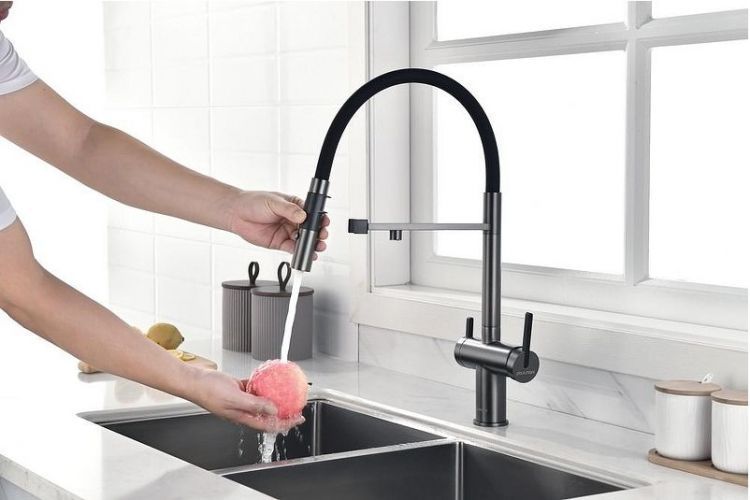 Смеситель для кухни Paulmark Gravity Gr213888-GM Вороненая сталь Смеситель для кухни Paulmark Gravity Gr213888-GM Вороненая сталь