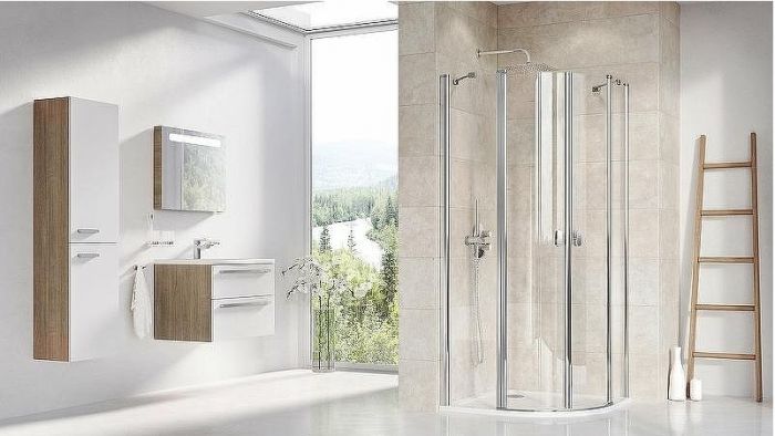 Душевой уголок Ravak Chrome CSKK4 90x90 3Q170C00Z1 профиль Хром стекло Transparent