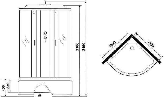 Душевая кабина Niagara Classic 100x100 NG-2309-14 без гидромассажа