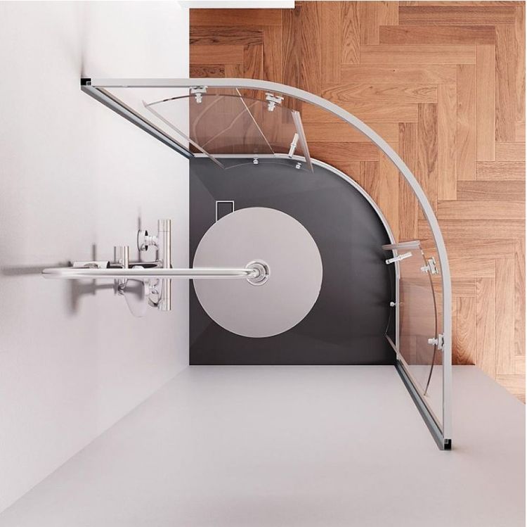 Душевой уголок AM.PM X-Joy Twin Slide 90х90 W88G-205-090MT64 профиль Хром матовый стекло прозрачное