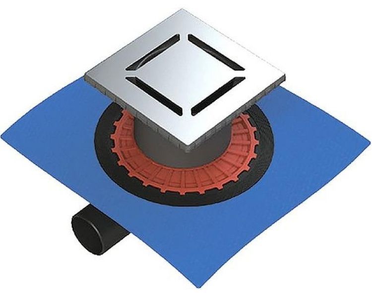 Душевой трап Berges Zentrum Norma 150x150 091363 с решеткой Хром