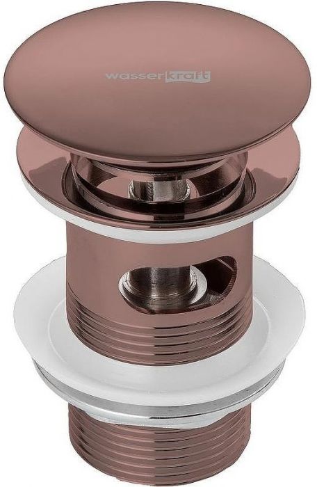 Донный клапан WasserKRAFT Asphe A336 click-clack Розовое золото