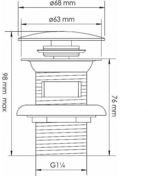Донный клапан WasserKRAFT Asphe A336 click-clack Розовое золото